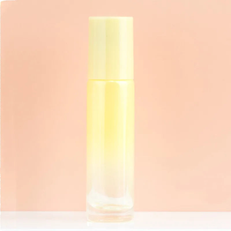 Mini Pocket Size Colorful 2ml 3ml Red Orange Yellow Green Blue Pink Amber Essential Oil Glass Roll on Bottle with Steel Roller