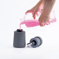 LongAn Free Sample 16 Oz 450ML Gray Empty Plastic Pet Square Toilet Soap Silicone Shampoo Airless Pump Bottle Factory From China