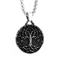 SS8-1116P New Creative Design Viking Tree of Life Charm Pendant Nordic Amulet Vintage Retro Stainless Steel Jewelry Wholesale