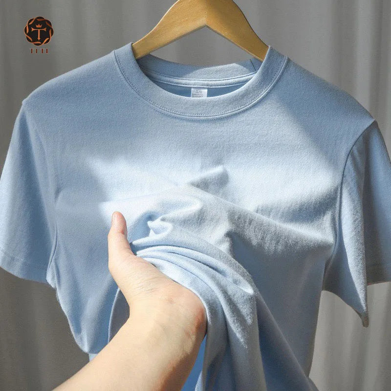 TT 2024 High Quality Crewneck 100% Cotton T Shirt With Custom Logo Printing Label Tshirt Blank Unisex T-shirts for Men