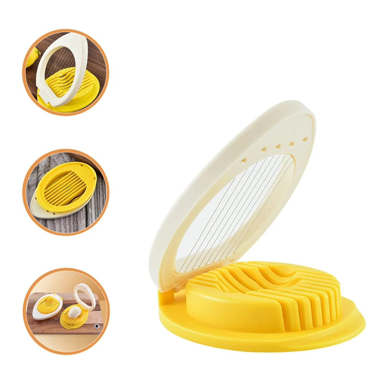Multi-function Egg Cutter Plastic Egg Separator Creative Egg Slicer Kitchen Gadget