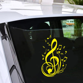 Funny Music Notes Car Laptop Door Window Wall Bumper Vinyl Sticker Decal Gift Bumper Decor Gift Die Cut Decals Glass