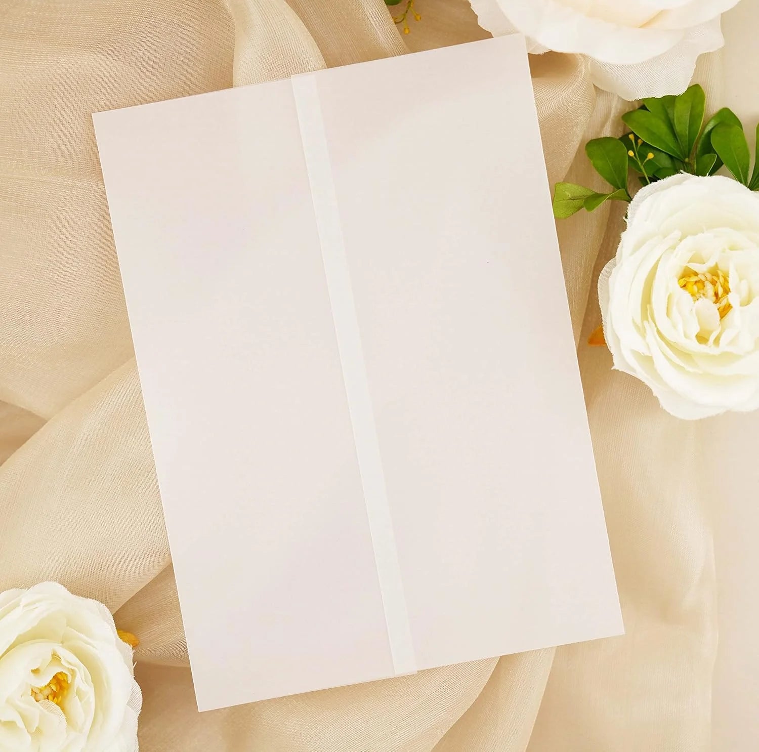 Blank Vellum Paper 5x7 Vellum Invite Wrap for Wedding Invitations Vellum Jacket DIY Wedding Invites Vellum Invitations