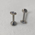 Wholesale Custom Factory ASTM-F 136 Titanium Piercing Internal Thread Inlaid Horse's Eye Zircon Earrings Body Piercing Jewelry