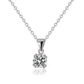 OLAN Fashion Jewelry 1.0CT Round Cut VVS1 Moissanite Pendant 925 Sterling Silver Moissanite Necklace for Women