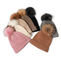 100% Cashmere Custom Women Winter Hat Luxury Cute Knit Beanie Caps With Custom logo