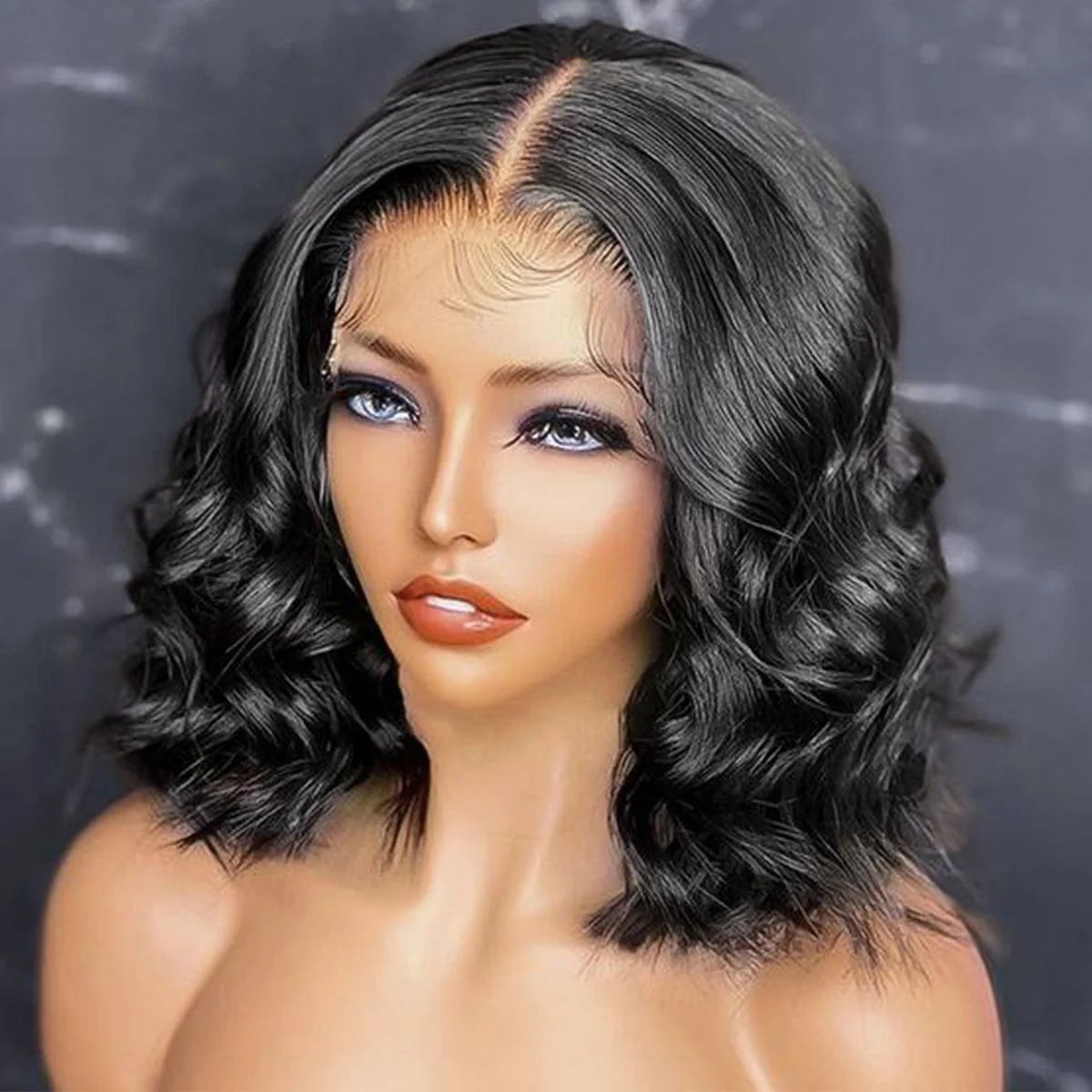 10inch to 16inch Soft Natural Loose Wave Large Lace bob Wigs Human Hair Lace Frontal bob Wig