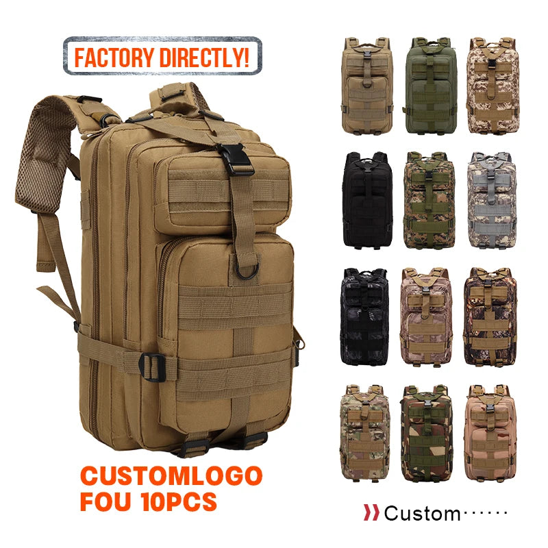 LUPU Waterproof Polyester Fashion Tactical Molle Zipper Closure Large Capacity Sport Backpack Unisex Outdoor Gear