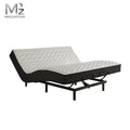 Adjustable 2-Motor Electric King Size Metal Bed Frame Durable Foam Mattress Foldable Head Foot Tilt Bedroom Dividable Extendable