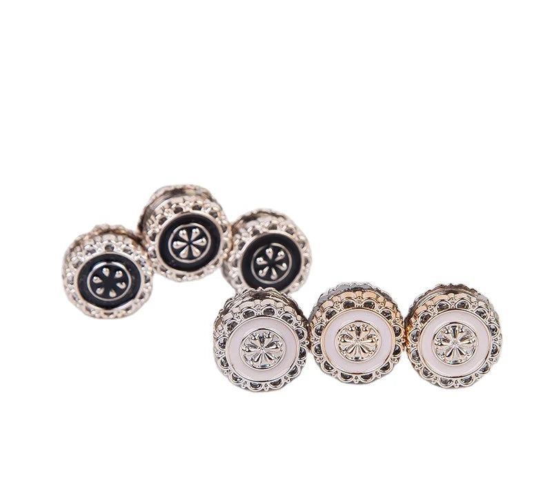 2023 Newest Black White No-PIN No-Broken Scarf Hijab Safety Pins No-Snag Magnets Brooches for Younger Girls' Wedding Party