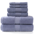 Custom 100% Turkish Cotton Quick-Dry Soft Woven Highly Absorbent Hotel Face Hand Bath Towel 6 Piece Gift Towel Set for Bathroom