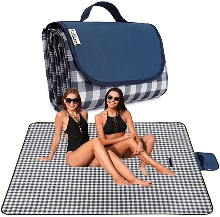 150*200cm Extra Large Waterproof Camping Portable Travel Beach Blanket Picnic Mat for Outdoor Indoor