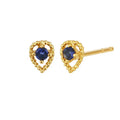 Gemnel Femininity Blue Sapphire Delicate Water Drop Studs 925 Silver Design Earrings