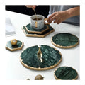 Customizable Hexagonal Natural Marble Coasters-Classic Multi-Thickness Options Wholesale Handicrafts for Gift-Giving Supermarket