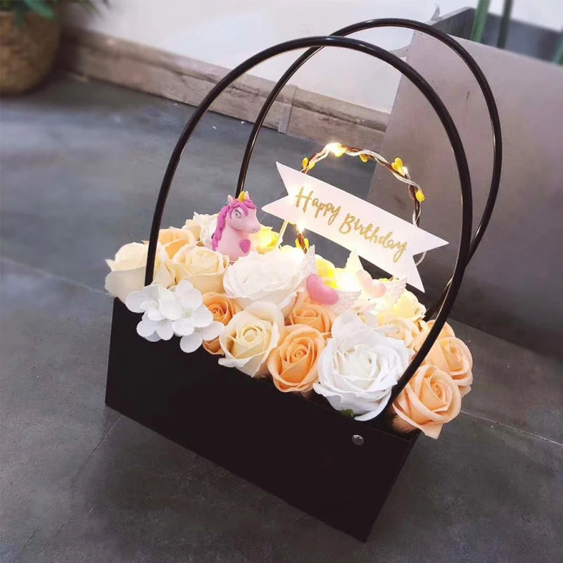 Simple  Florist Box Flower Plant Boxes Gift Bouquet Bag Decoration