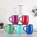 350ml Coffee Mug Double Wall Stainless Steel Cup Travel Tea Insulated Tumbler Thermos With Handle Multiple Colour