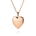 Dainty 18K Gold Plated Stainless Steel Sublimation Blank Heart Lock Frame Jewelry Photo Picture Locket Pendant Necklace
