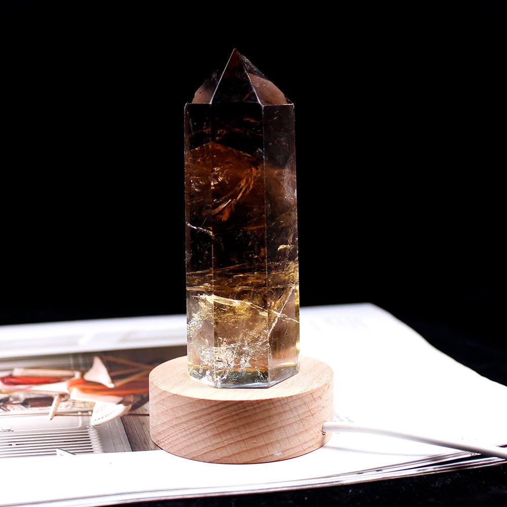 Wholesale Natural Smoky Quartz Crystal Point Crystal Lamp Crystals Healing Stones