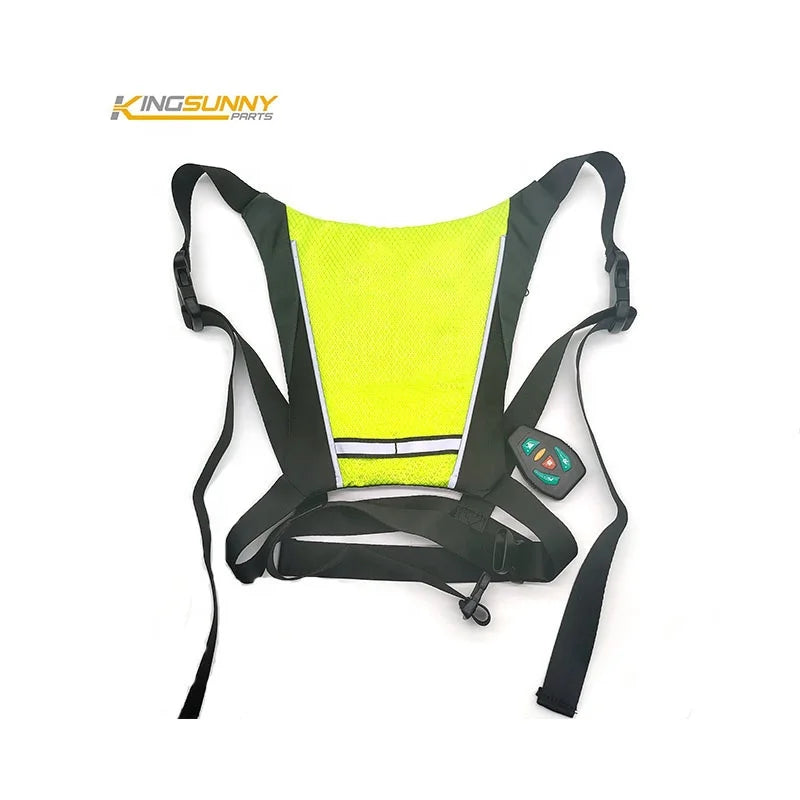 LED Light Wireless Cycling Vest Turn Signal Remote Control Reflective Warning Vest for Electric Scooter and Bike Riding