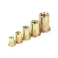 M3 M4 M5 M6 M8 M10 M12 Zinc Plated Carbon Steel Flat Head Rivet Nut Threaded Rivet Nut