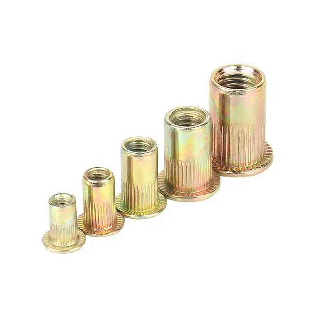 M3 M4 M5 M6 M8 M10 M12 Zinc Plated Carbon Steel Flat Head Rivet Nut Threaded Rivet Nut