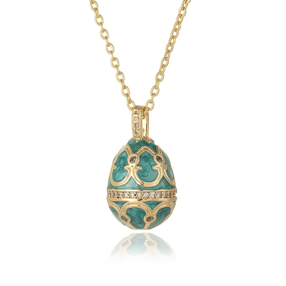 MIENTER Wholesale High Quality Gold Enamel Necklace Jewelry for Women Luxury 18k Gold Woman Pendant Necklaces