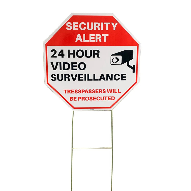 Outdoor Waterproof 18x24 Plastic Yard Sign Signs with Stakes