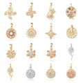 Beimai OEM Pendant Bear Ferris Wheel Flower Snowflake Rotating Anti Anxiety Copper Zircon DIY Jewelry Accessories