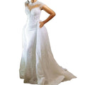 AL1638 Customizable 2023 Party Dresses Women Long Wedding Plus Size 2 in 1 White Ivory African Elegant Mermaid Wedding Dress