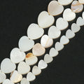 Heart Shape Natural White Shell Beads 6/8/10mm 38cm Strand for DIY Jewelry Making Bracelet