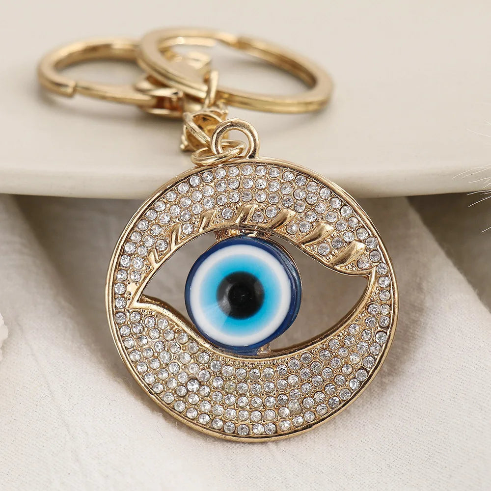 Creative Blue Evil Eyes Bag Pendant Wholesale Evil Eye Keychain Pendant Metal Small Ornaments
