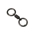 Hot Selling Fashion Lightweight Zinc Alloy Car Keychain with Two Round Hooks and Metal Springs