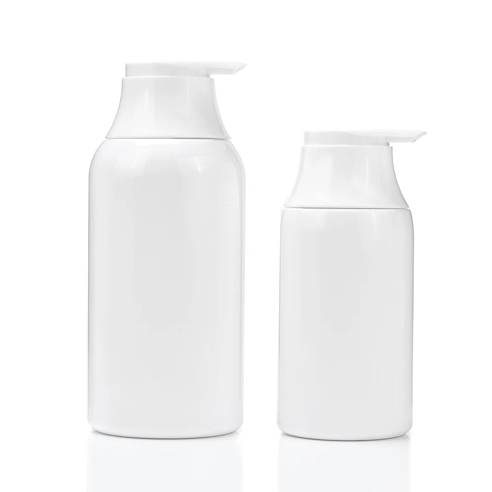 Empty Plastic Body Lotion Pump Bottle 300ml 500ml  White Body Wash Plastic Shampoo Bottle