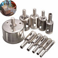 10pcs Drilling Holesaw Cutting Kit 6-50mm Diamond Coated Hole Saw Durable Cutter Drill Bit Set MegaBDM