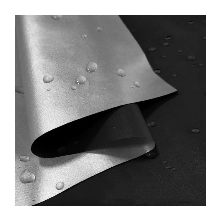 100% Polyester 170T/190T/210T Taffeta Silver Coated Water Resistant Waterproof Fabric for Curtains Bags & Luggage