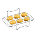 2 Pack Stainless Steel Air Fryer Racks for 8-QT Large Dual Zone Metal BBQ Accessories