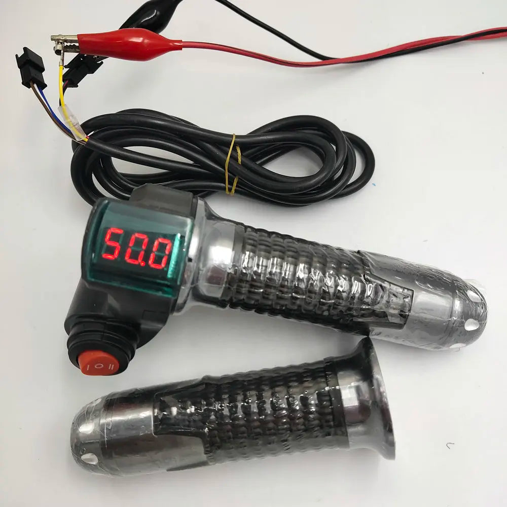 Twist Throttle+Digital Display 12-100v+3 Gears/SPEED Switch Gas Handle Accelerator for MTB Electric Bike Accessory Scooter Parts