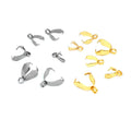Wholesale Stainless Steel Pendant Bail Clip Earring Clasp Pendants Ring Pop Charms Pendant Hook Clasp Jewelry Making