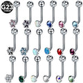 Lotus ASTM F136 Titanium Christina Piercing Vertical Hood VCH Genital Piercing Jewelry Internally Threaded CZ Belly Button Rings