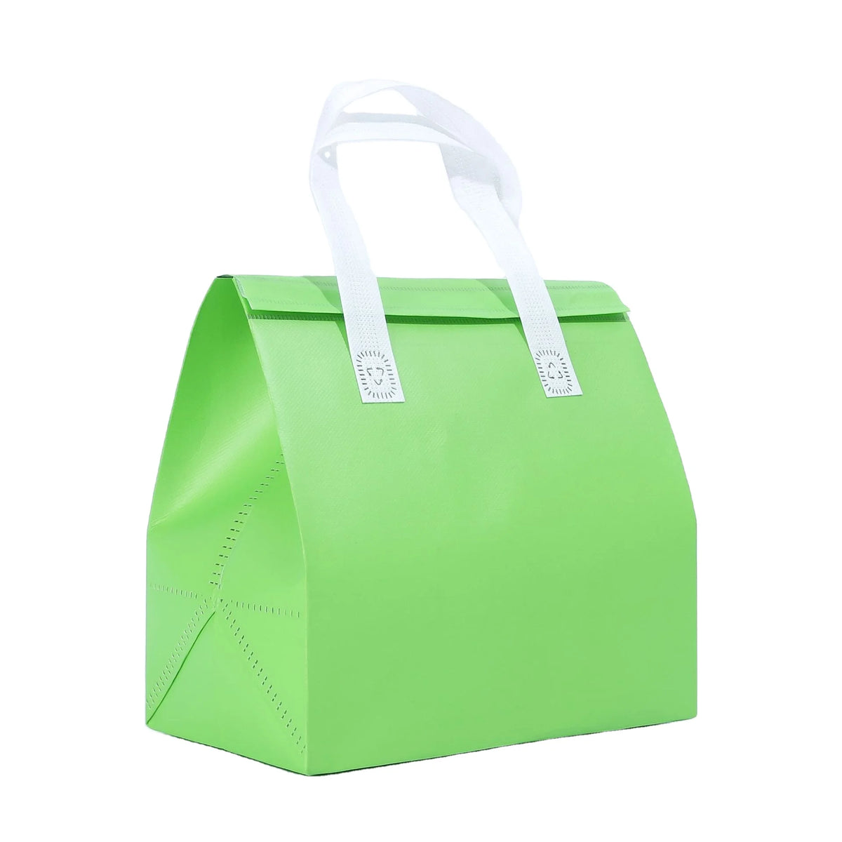 Customized Cartoon Pattern Medium Size Non-woven Folding Thermal Insulation Takeaway Lunch Bag with Ice Pack and for Closure