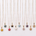 Wholesale Classic Style Crystal Jewelry Many Colours Nature Stone Gold Plating Star Pendants