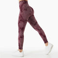 Manufacturer High Elastic Fashion Women Gym Fitness Sports Sexy Yoga Pants Tie Dye Seamless High Waist Ladies Sexy Yoga Leggings