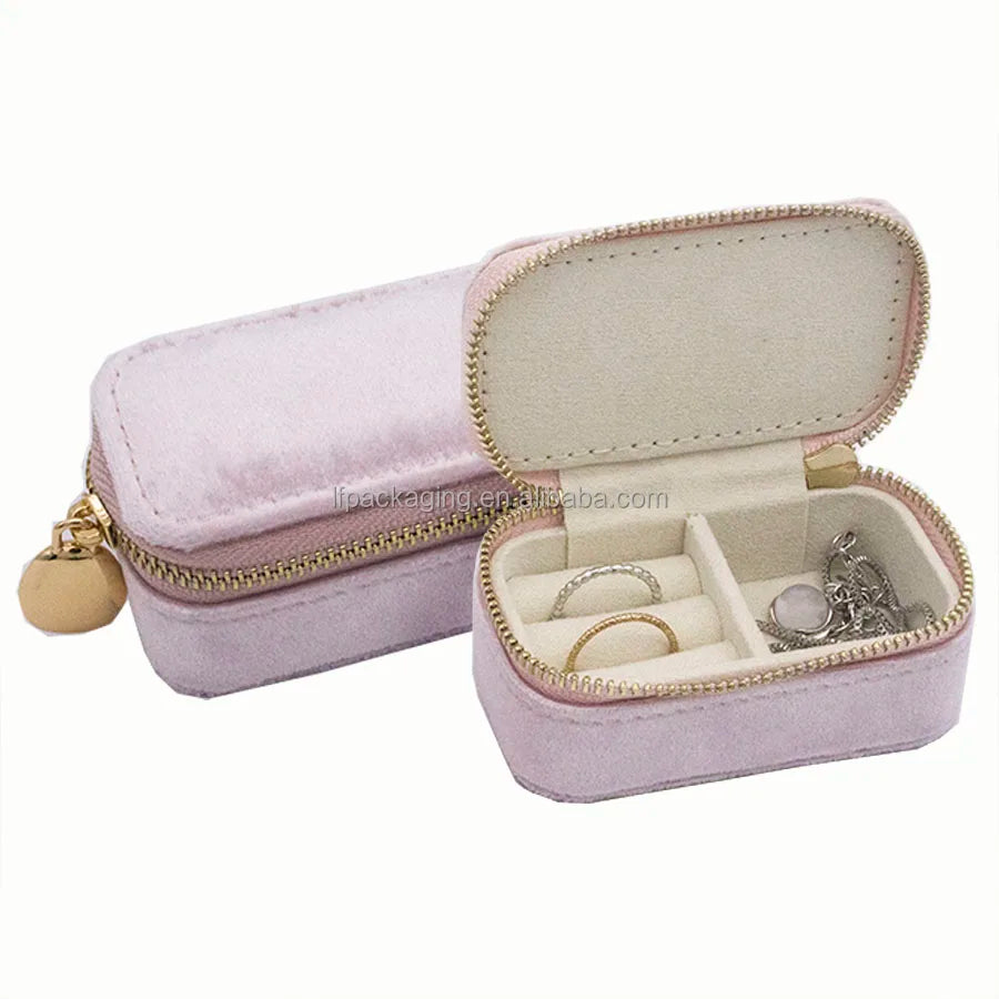 Mini Jewelry Box for Travel Custom Eye-catching Travel Rings Necklace Bracelet Jewelry Case fancy luxury jewelry box