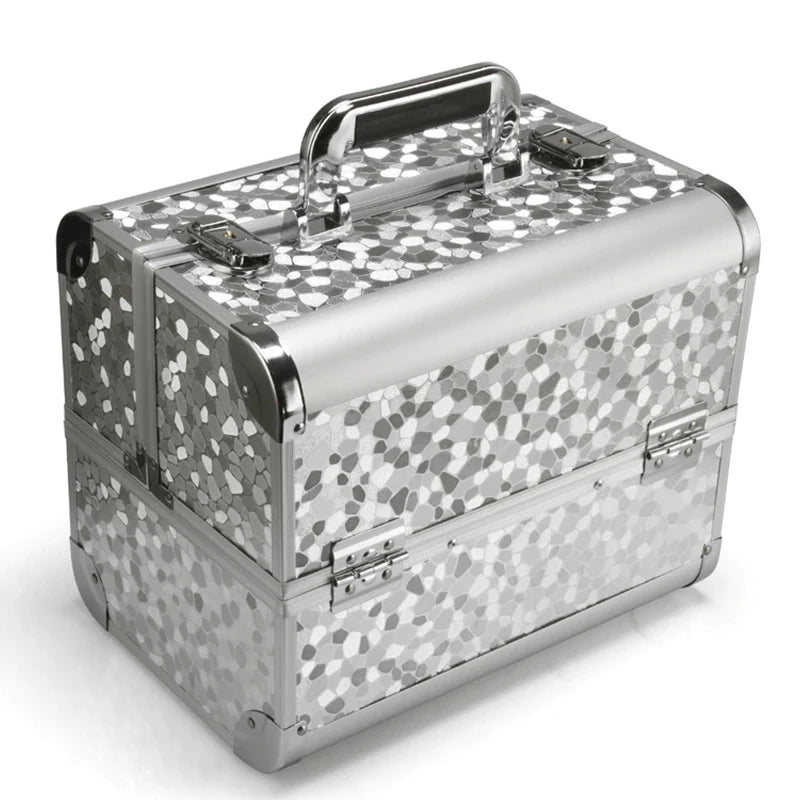 3-layer Lockable Cosmetic Organizer Box Professional Makeup Case for Make up Tools Containing Storage Box Larger Capacity