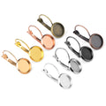 8 10 12 14 16 18 20mm Cabochon Tray Base Earrings Bezel Settings Accessories for Jewelry Making
