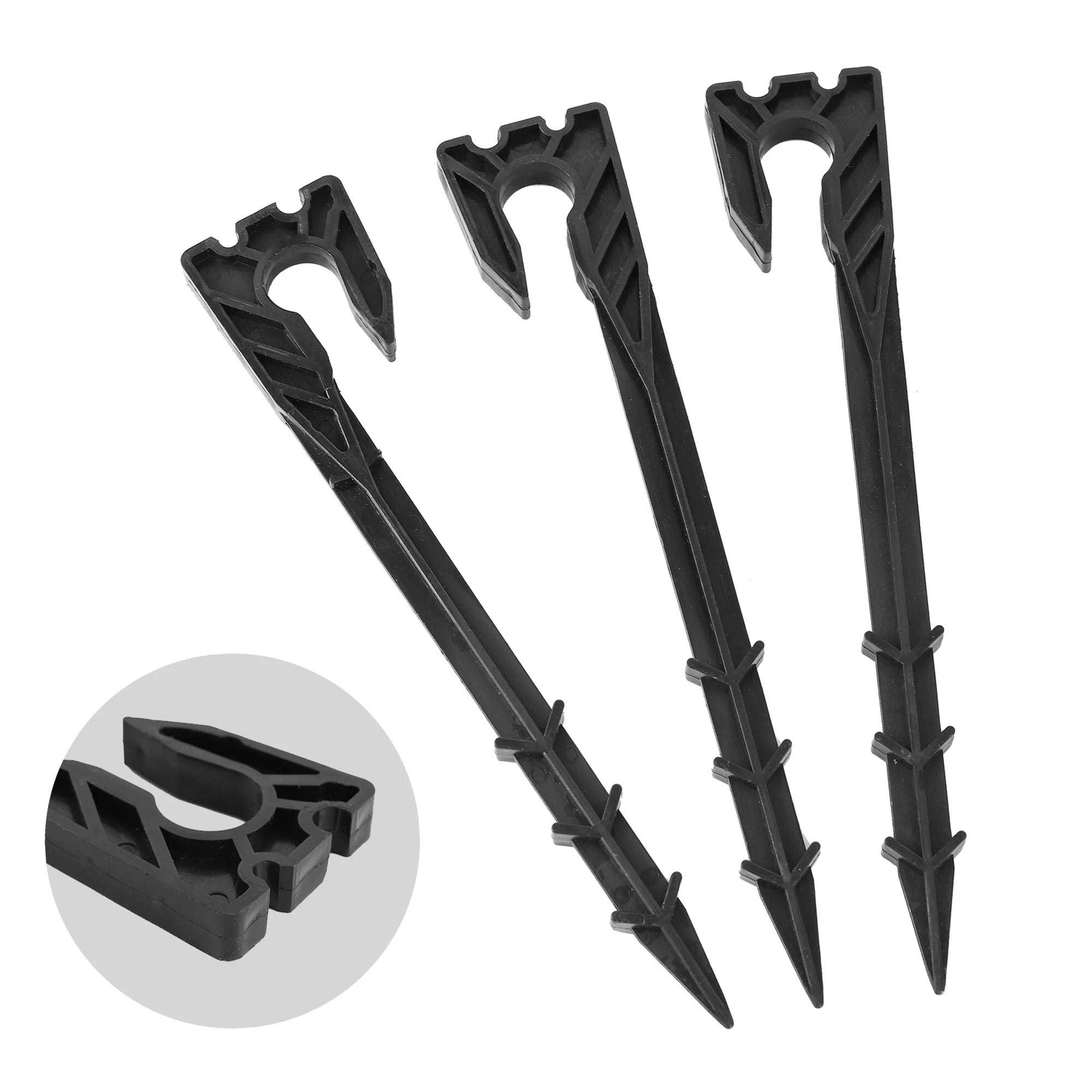 Irrigation Garden Water Fittings Brackets 16mm Pipe Hose Holders C-type Ground Stake for 3/5 mm 4/7 mm PE Tubing Drip