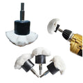 Customizable OEM Beige Woolen Polishing Cloth Wheel with Shaft (50mm Diameter) for Finishing Holes and Curved Metal Surfaces