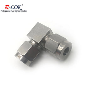 Hot Sale SS304 1/4 OD Double Ferrule Tube Ended Elbow Tube Fitting Compression Elbow Union R-LOK RD-TF-M045 1000PSI