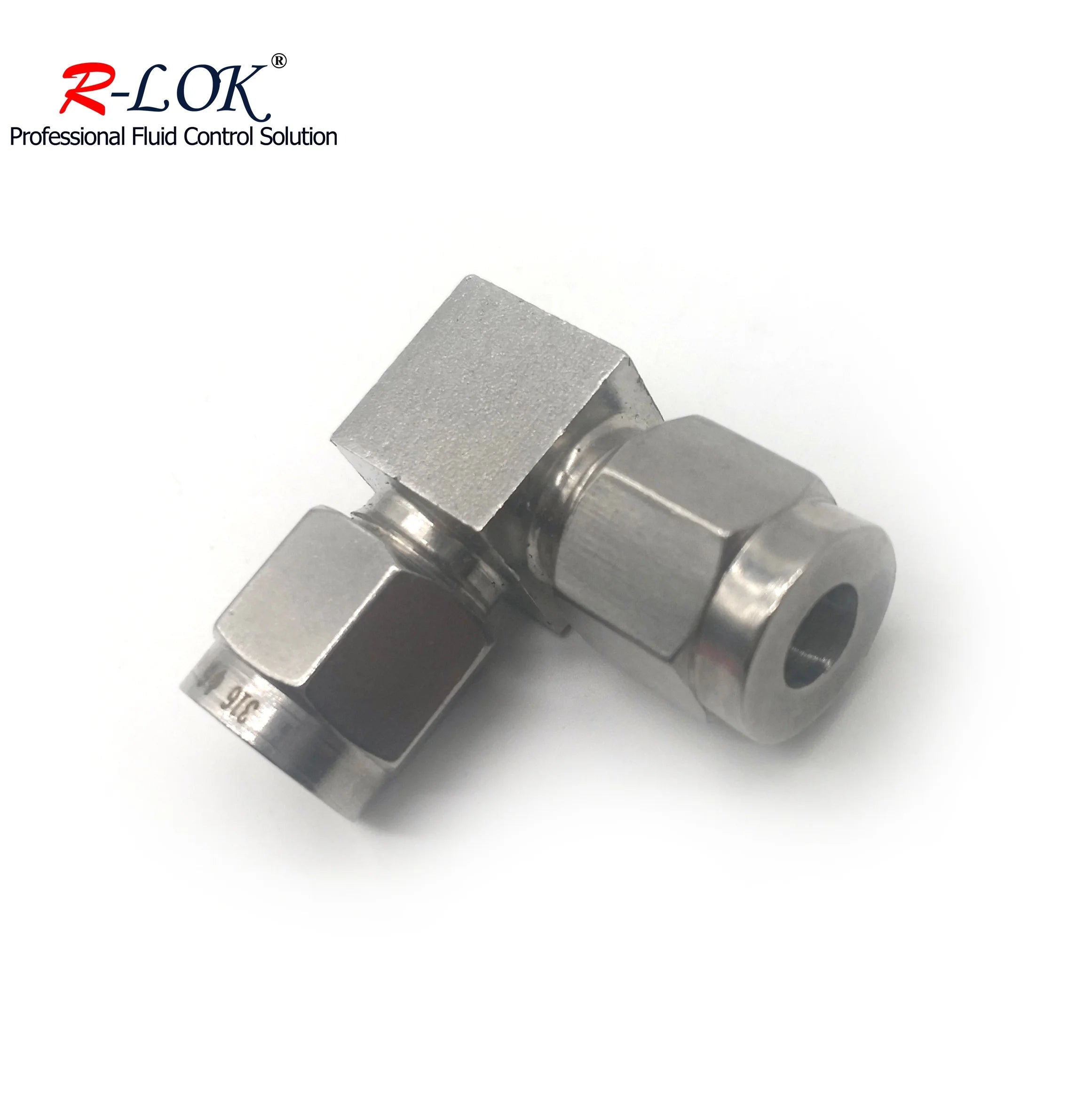 Hot Sale SS304 1/4 OD Double Ferrule Tube Ended Elbow Tube Fitting Compression Elbow Union R-LOK RD-TF-M045 1000PSI
