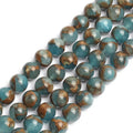 Wholesale Lake Blue Cloisonne Jasper Stone Beads 4/6/8/10/12mm Round Loose for Jewelry Making MegaBDM